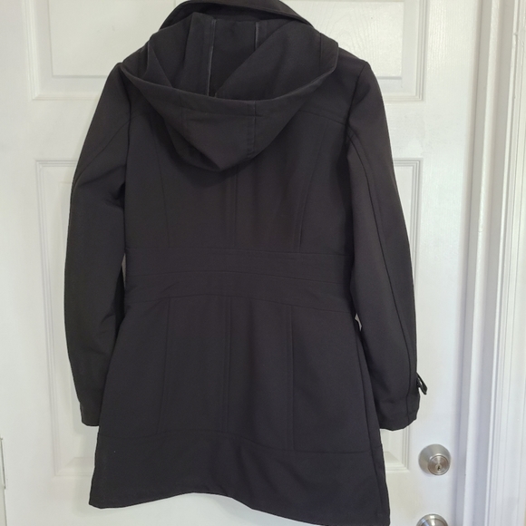 Kenneth Cole Reaction Woman's Hooded Coat, Size: XS Color: Black - Picture 10 of 16